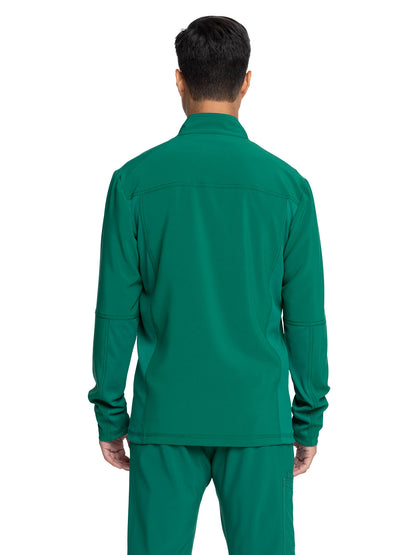 Men's Stand-up Collar Zip Front Jacket - CK332A - Hunter Green