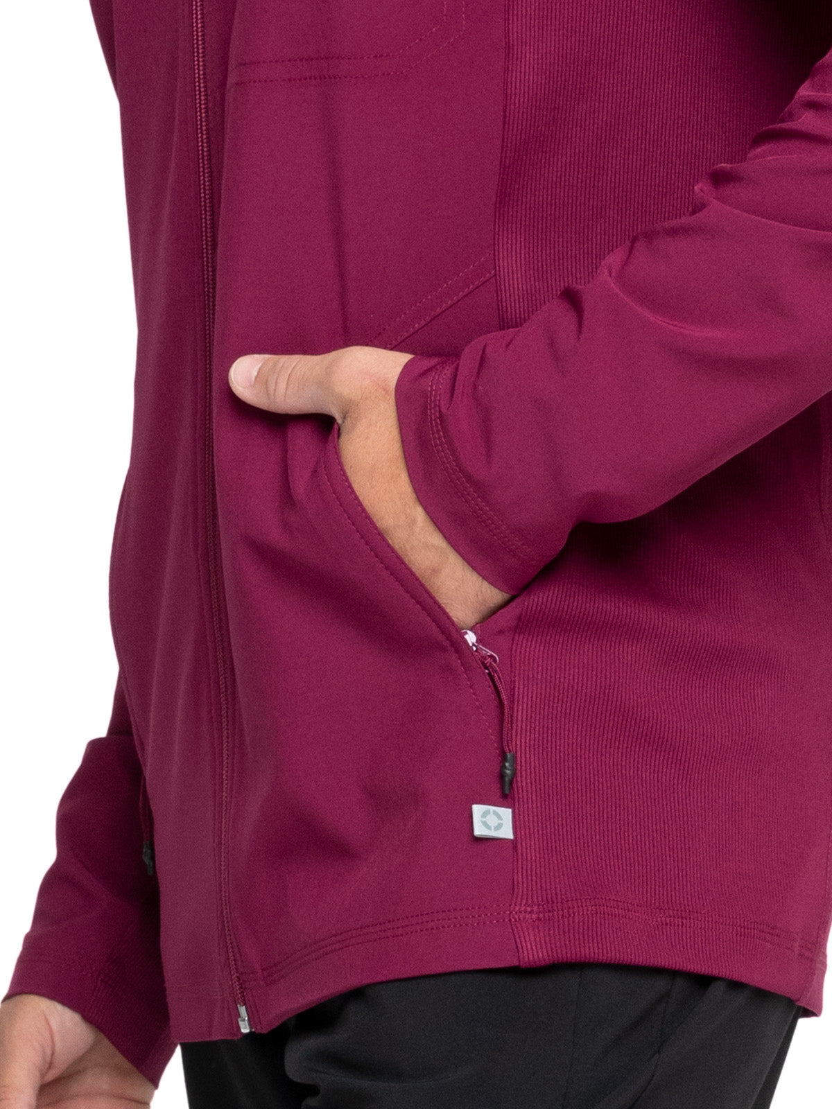 Men's Stand-up Collar Zip Front Jacket - CK332A - Wine