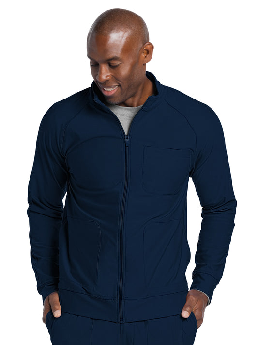 Men's 3-Pocket Zip Front Jacket - CK333 - Navy