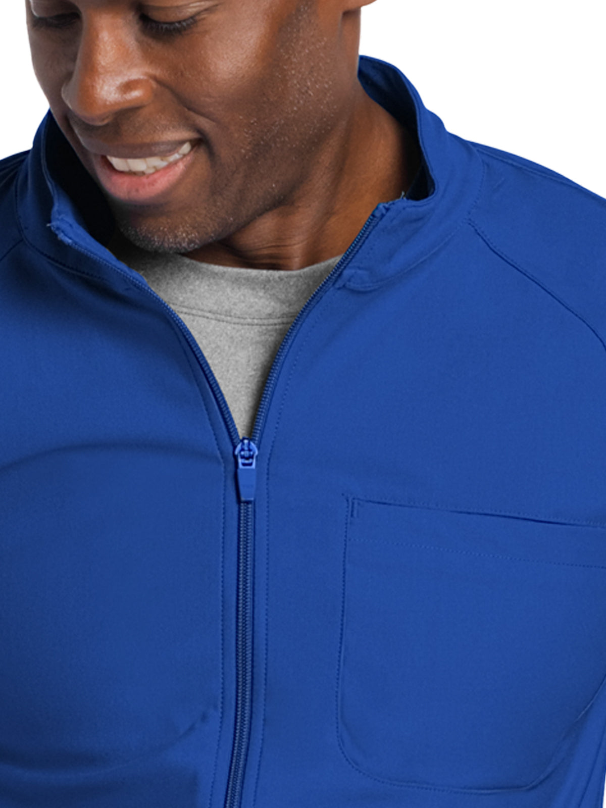 Men's 3-Pocket Zip Front Jacket - CK333 - Royal