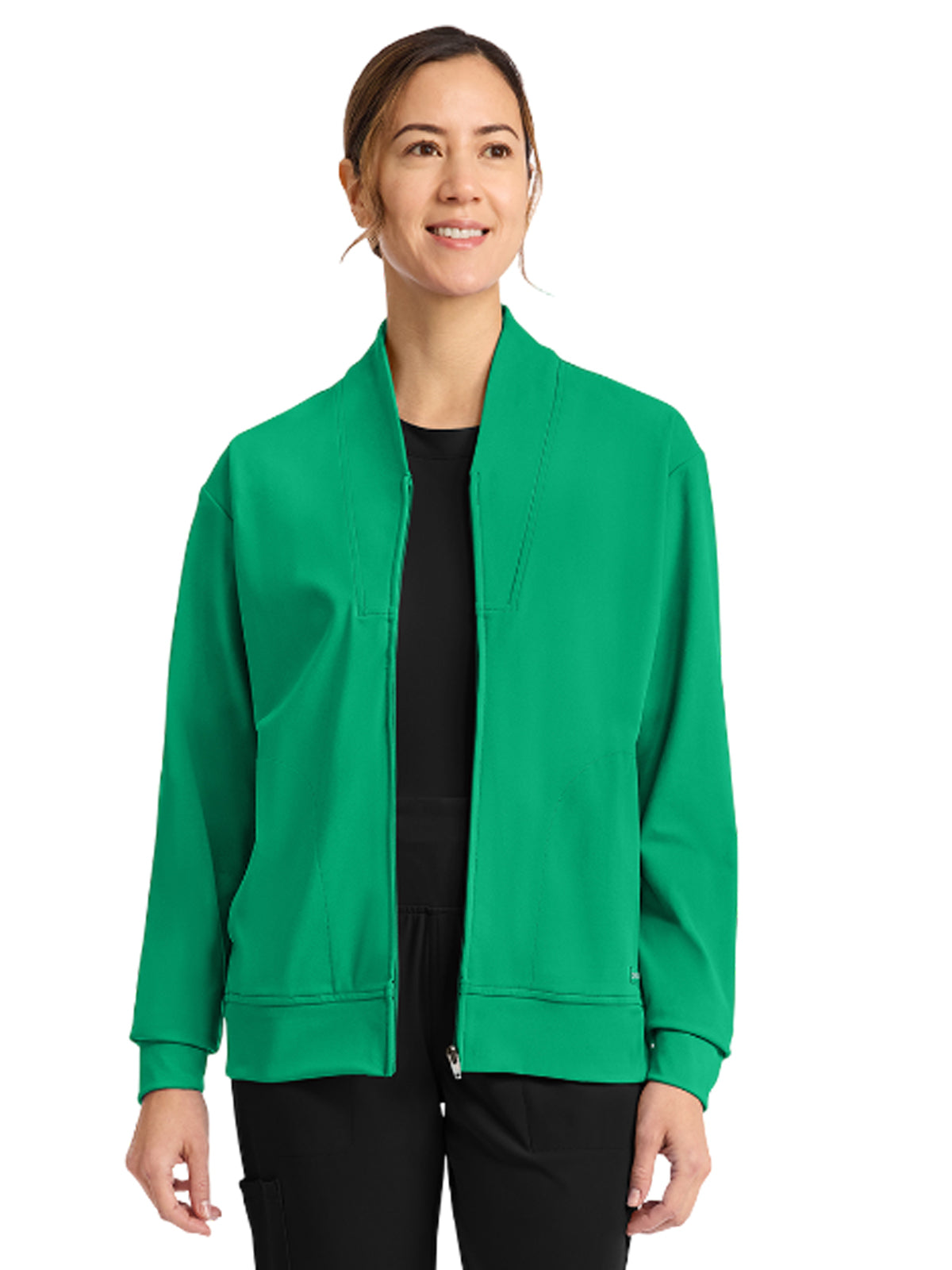 Women's 2-Pocket Warm-Up Jacket - CK353 - Green Apple