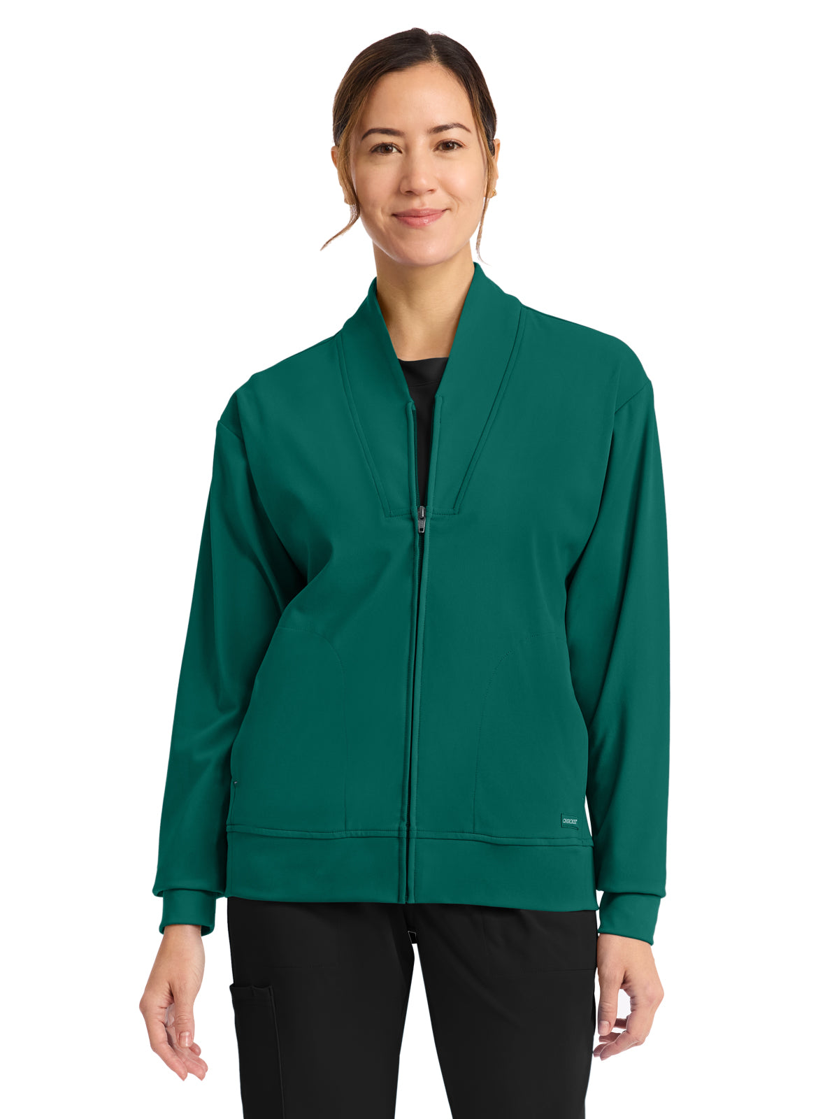 Women's 2-Pocket Warm-Up Jacket - CK353 - Hunter