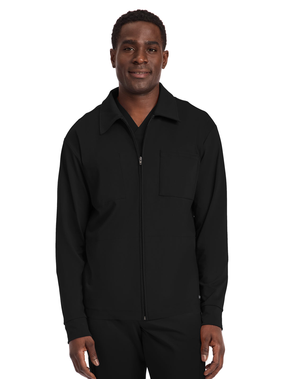 Men's 3-Pocket Warm-Up Jacket - CK354 - Black