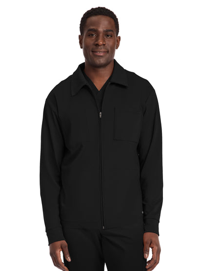 Men's 3-Pocket Warm-Up Jacket - CK354 - Black