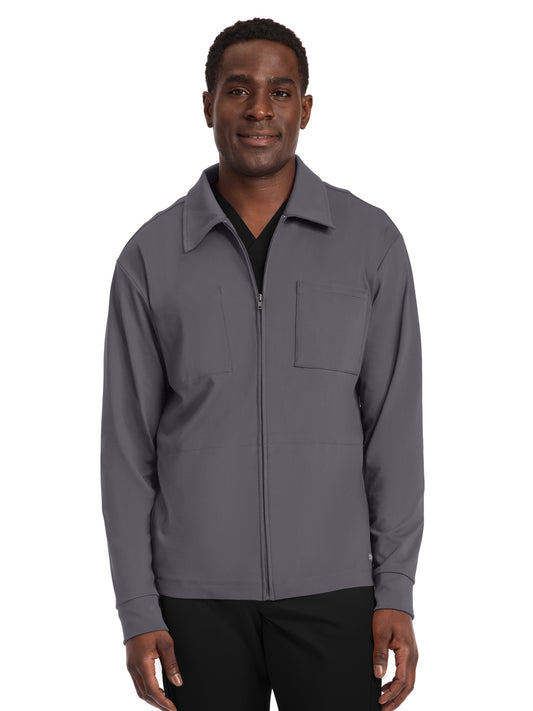 Men's 3-Pocket Warm-Up Jacket - CK354 - Pewter