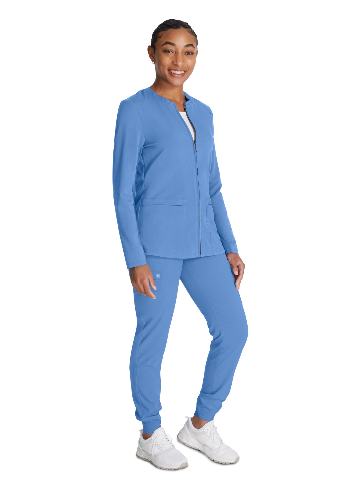 Women's Zip Front Scrub Jacket - CK356A - Ciel