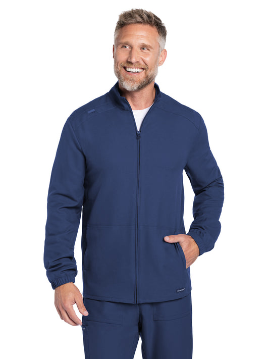 Men's 2-Pocket Zip Front Jacket - CK359A - Navy