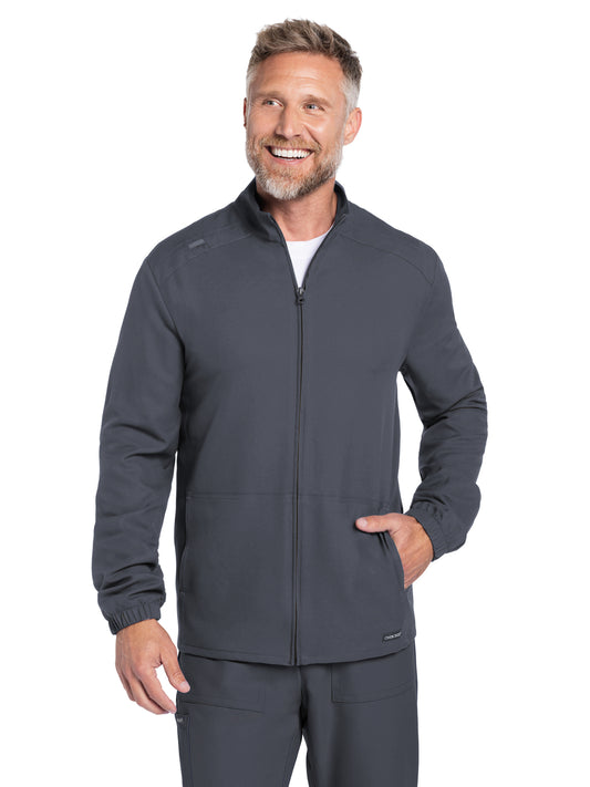 Men's 2-Pocket Zip Front Jacket - CK359A - Pewter