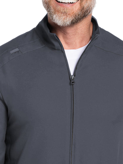 Men's 2-Pocket Zip Front Jacket - CK359A - Pewter