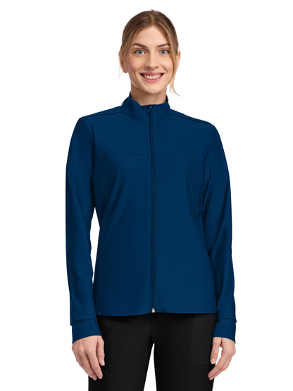 Women's 3-Pocket Warm-up Jacket - CK381 - Navy