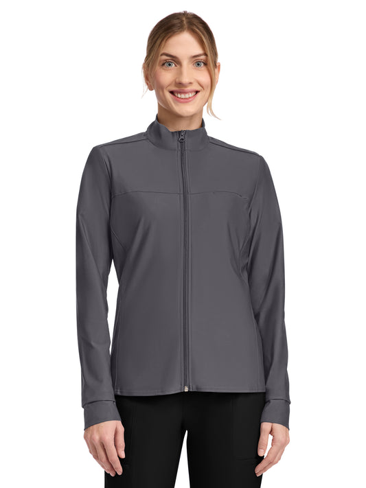 Women's 3-Pocket Warm-up Jacket - CK381 - Pewter