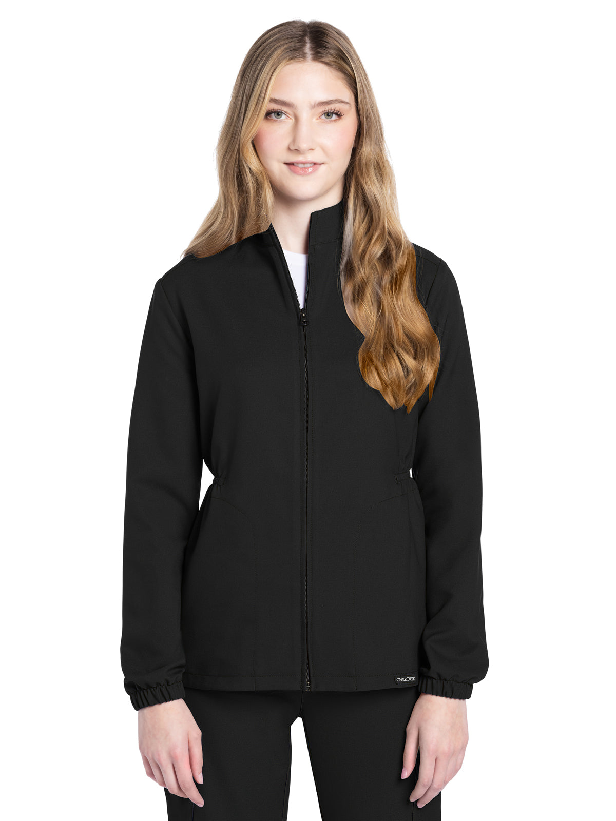 Women's 2-Pocket Zip Front Jacket - CK391A - Black