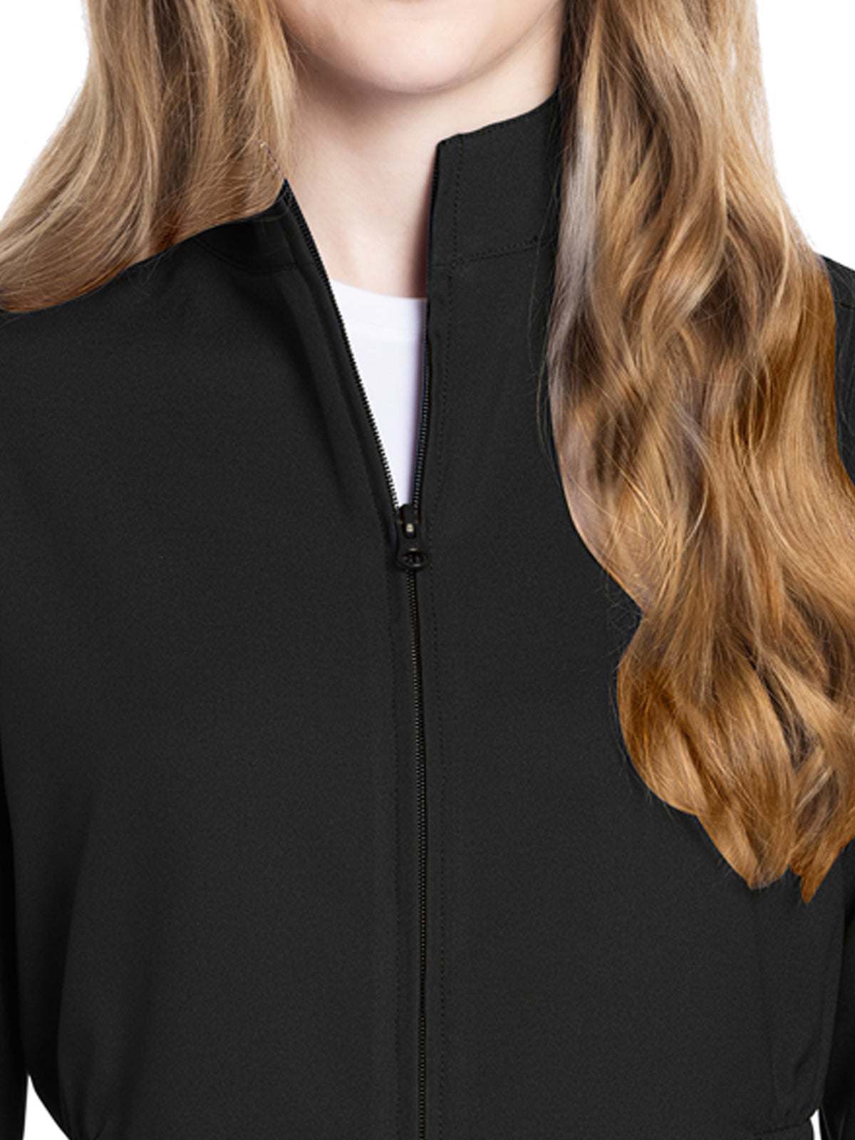 Women's 2-Pocket Zip Front Jacket - CK391A - Black