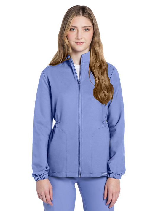Women's 2-Pocket Zip Front Jacket - CK391A - Ciel