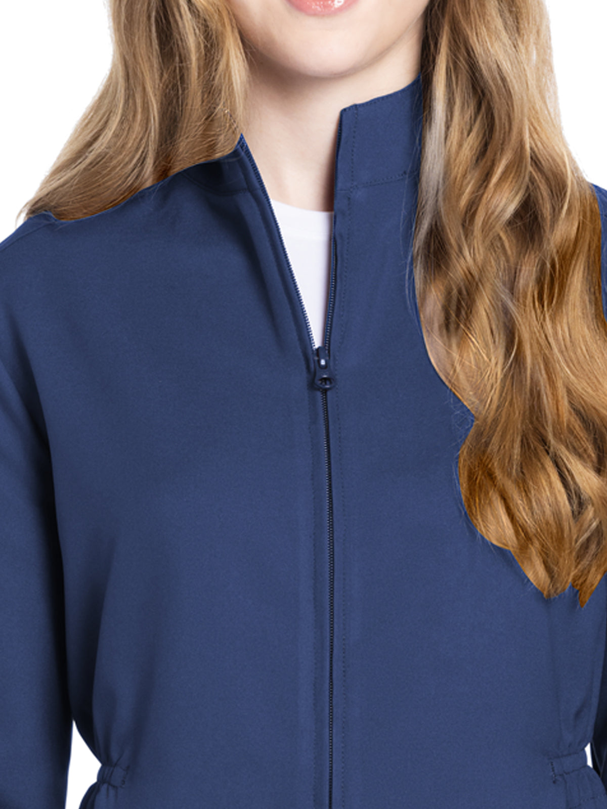 Women's 2-Pocket Zip Front Jacket - CK391A - Navy
