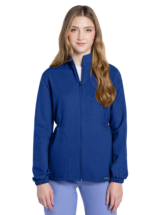 Women's 2-Pocket Zip Front Jacket - CK391A - Royal
