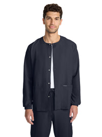 Unisex 2-Pocket Snap Front Jacket - CK393A - Pewter