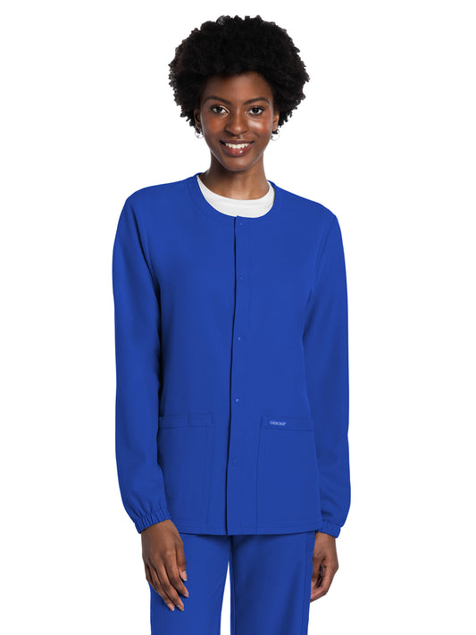 Unisex 2-Pocket Snap Front Jacket - CK393A - Royal