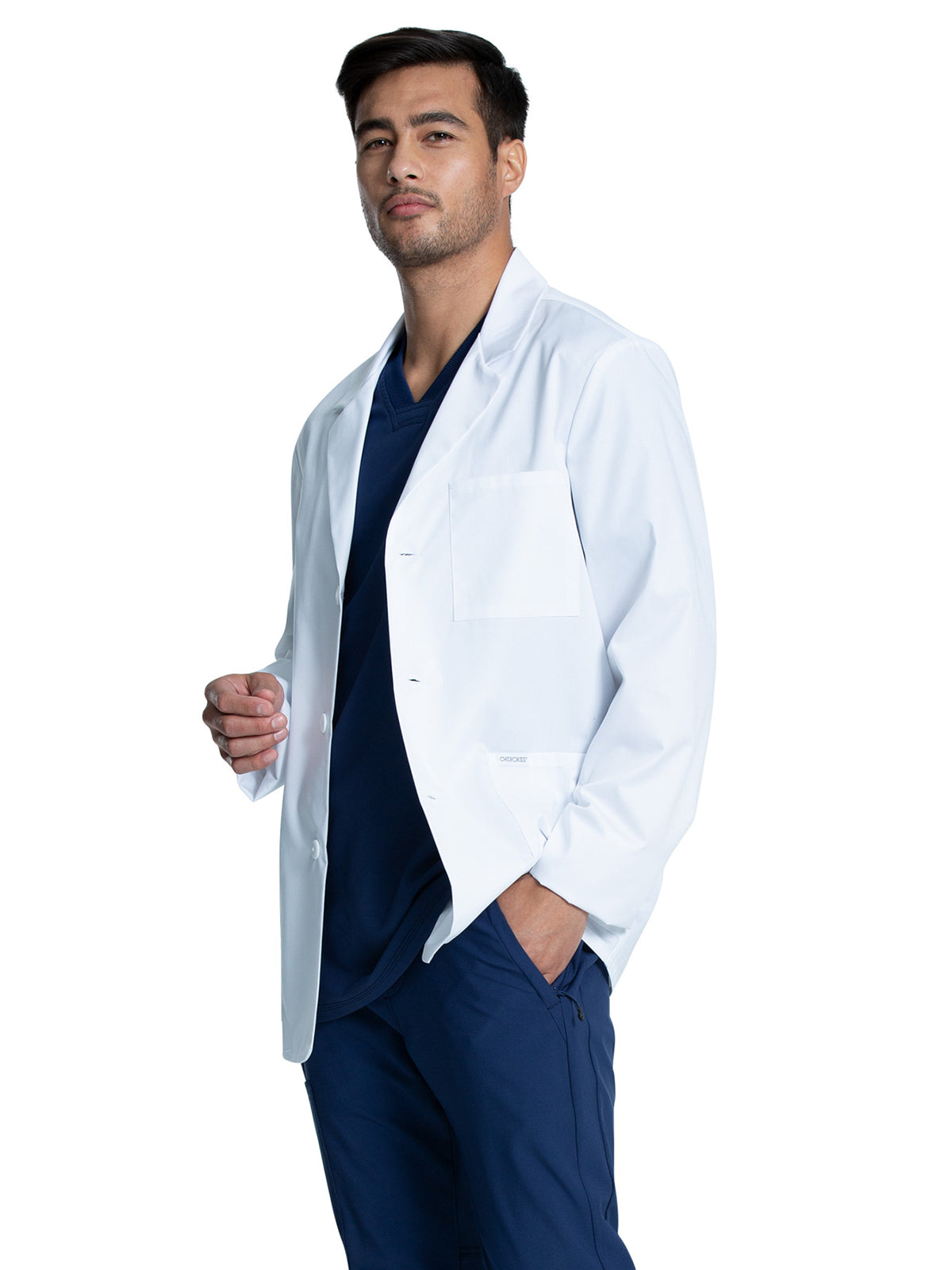 Men's Three-Pocket 30" Consultation Lab Coat - CK401 - White