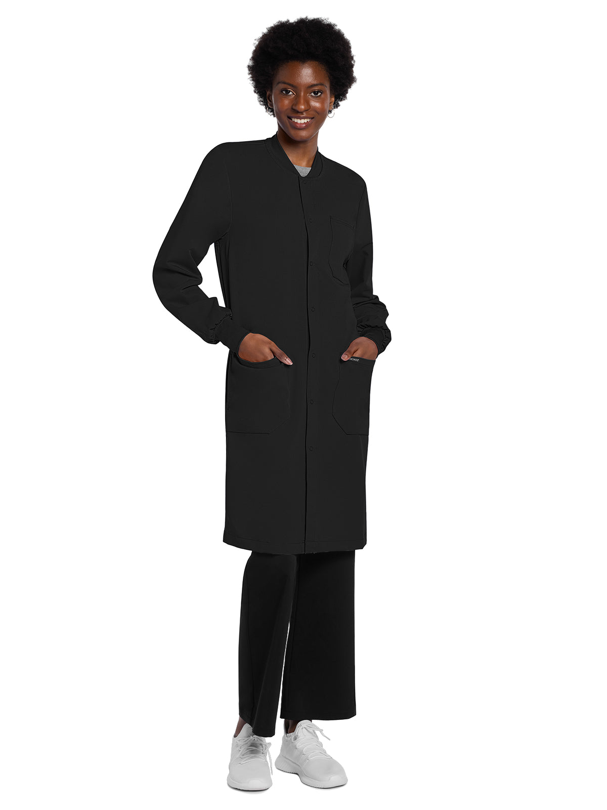 Unisex 3-Pocket 40" Lab Coat - CK402A - Black