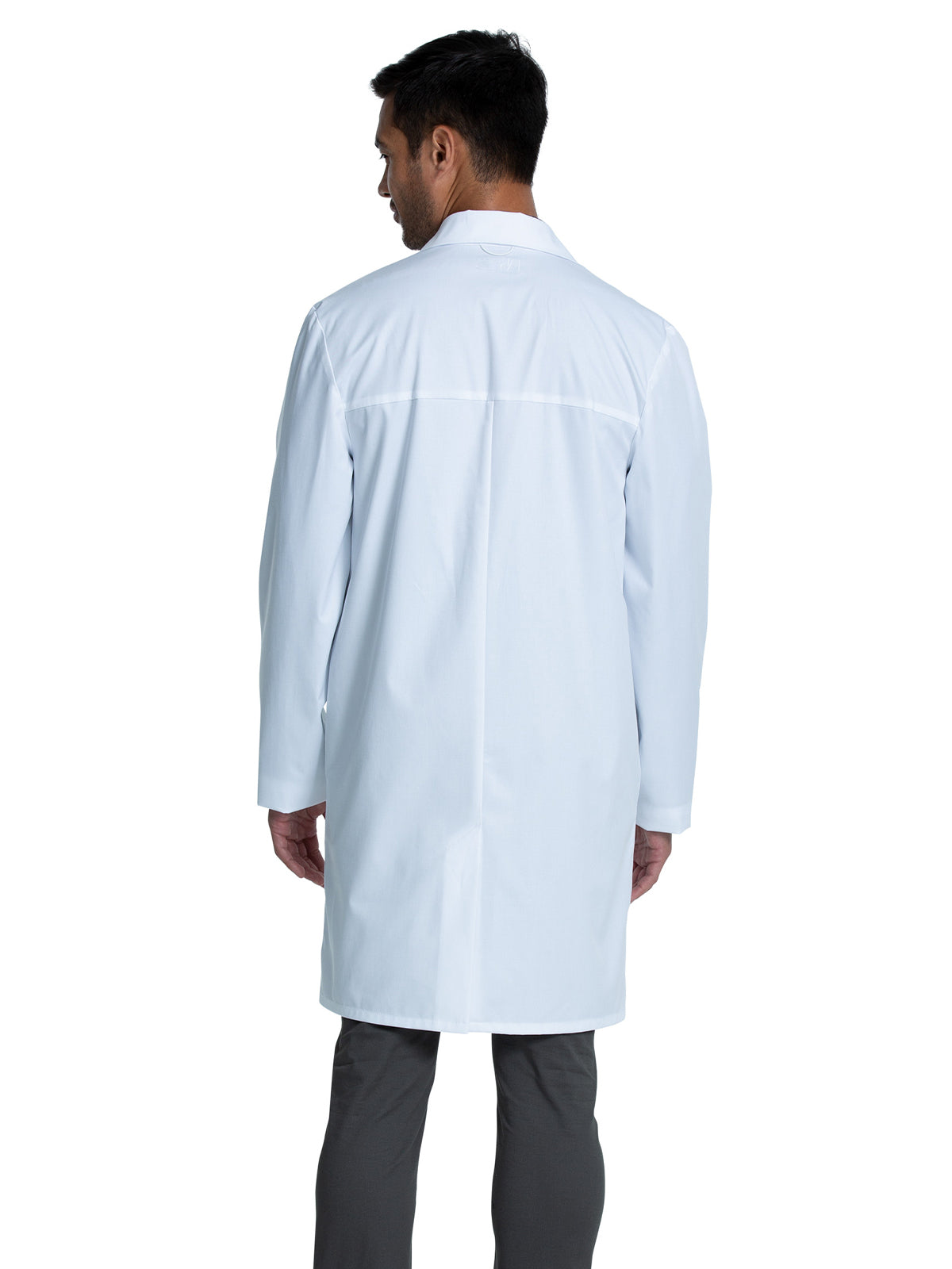 Men's Three-Pocket 38" Full-Length Lab Coat - CK412 - White