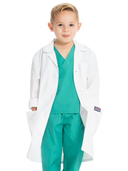 Unisex Children's Three-Pocket 26" Lab Coat - CK430 - White