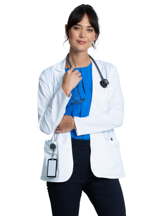 Women's Three-Pocket 28" Consultation Lab Coat - CK451 - White