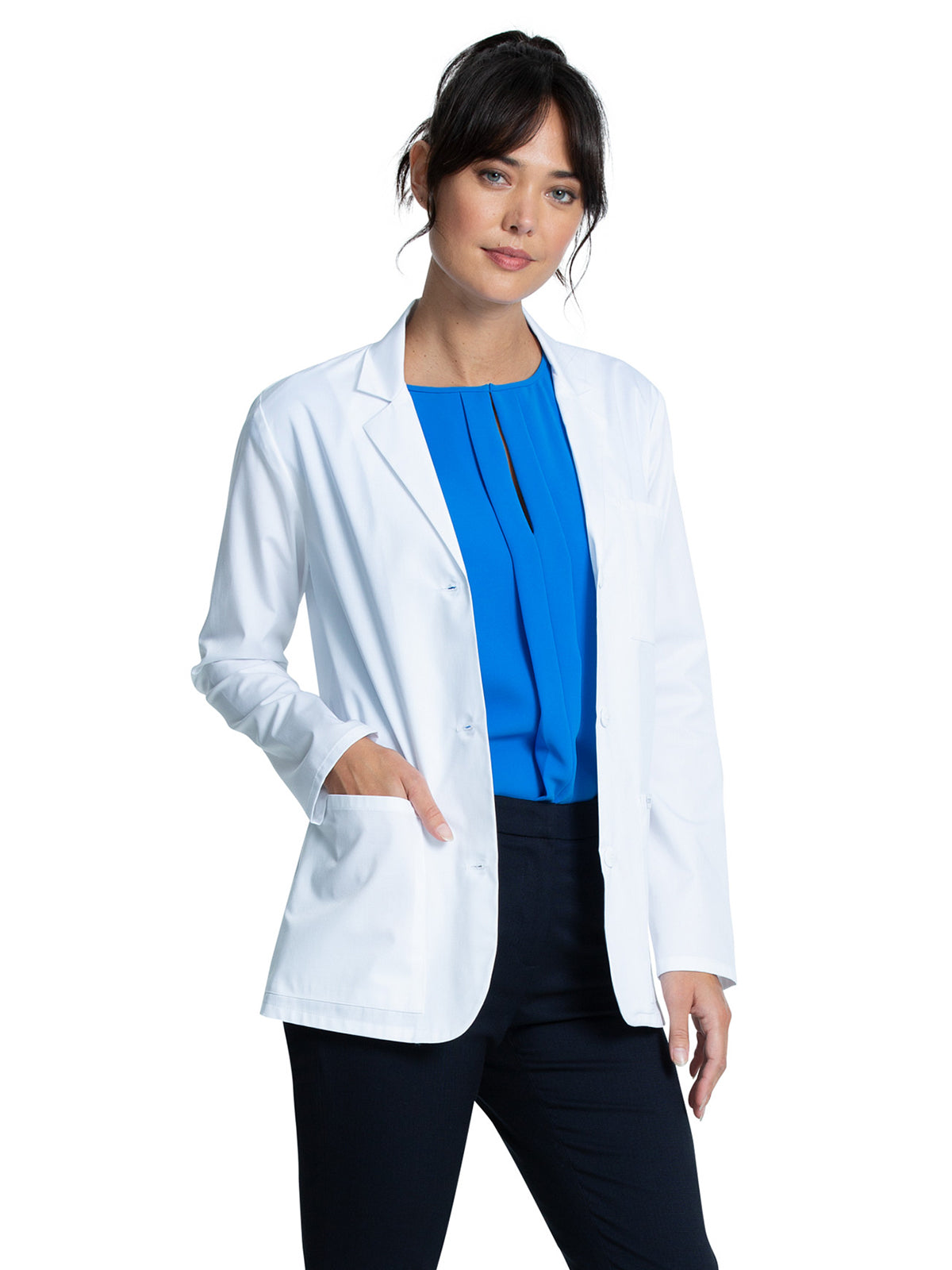 Women's Three-Pocket 28" Consultation Lab Coat - CK451 - White