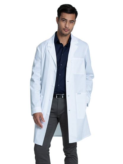 Unisex Three-Pocket 38" Full-Length Lab Coat - CK460 - White