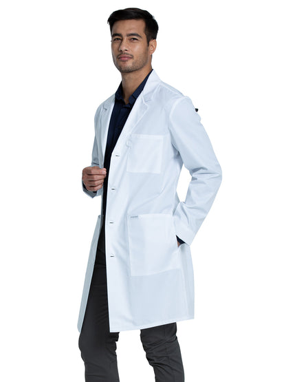 Unisex Three-Pocket 38" Full-Length Lab Coat - CK460 - White