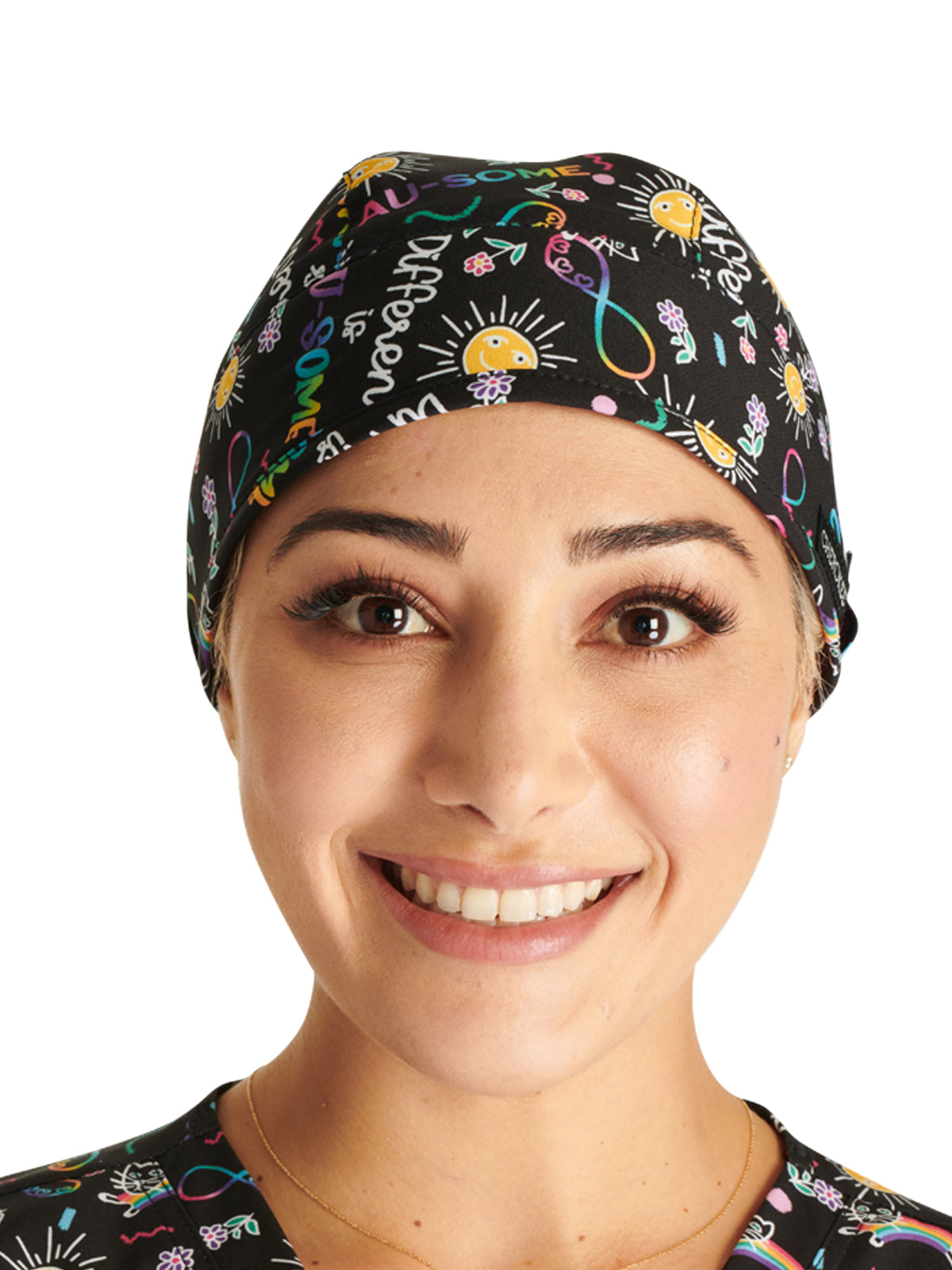 Unisex Print Scrub Hat - CK513 - Different Is Au-some