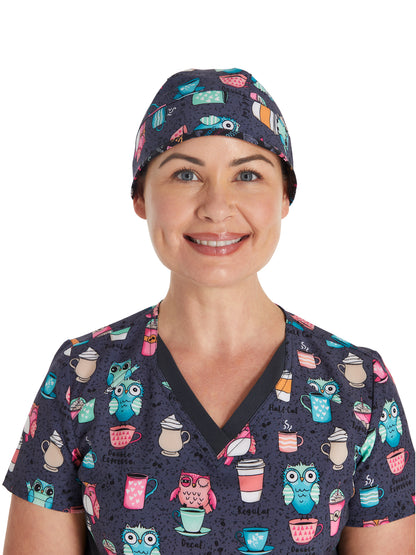 Unisex Print Scrub Hat - CK513 - Owl I Need Is Coffee