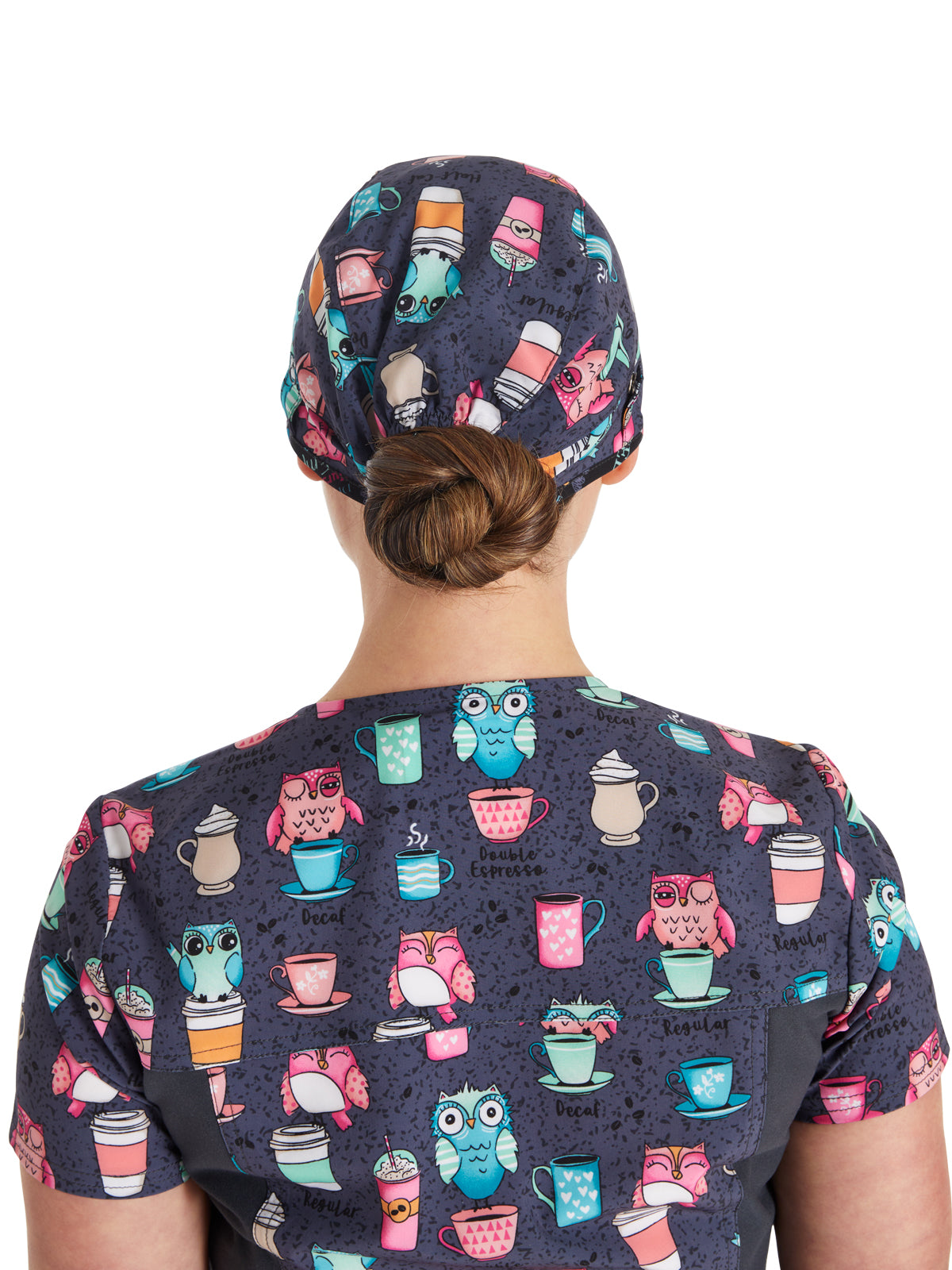 Unisex Print Scrub Hat - CK513 - Owl I Need Is Coffee