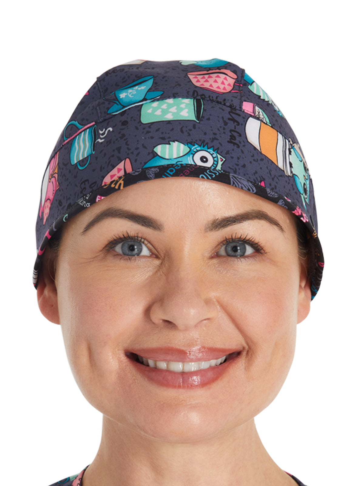 Unisex Print Scrub Hat - CK513 - Owl I Need Is Coffee