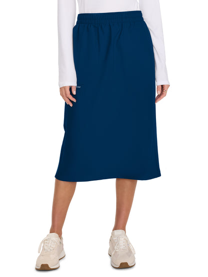 Women's 2-Pocket Elastic Waist Skirt - CK563A - Navy