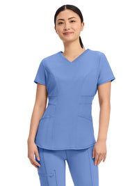 Women's 3-Pocket V-Neck Top - CK623A - Ciel
