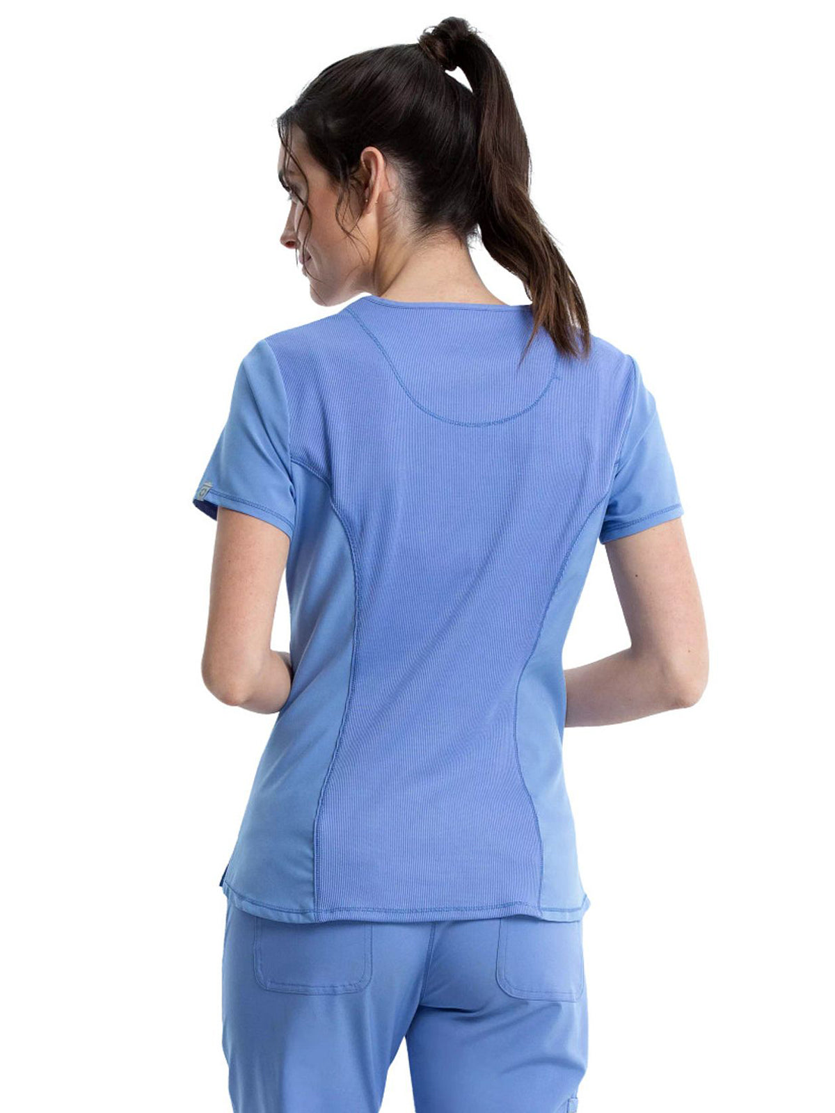 Women's 3-Pocket V-Neck Scrub Top - CK623A - Ciel