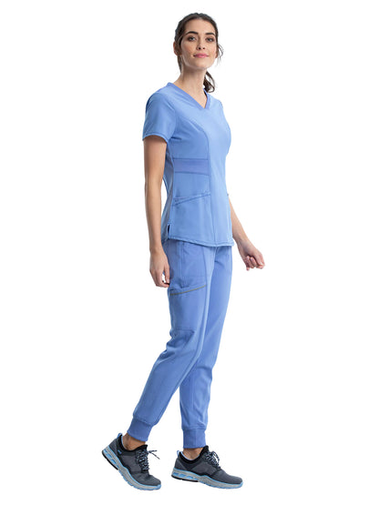 Women's 3-Pocket V-Neck Scrub Top - CK623A - Ciel