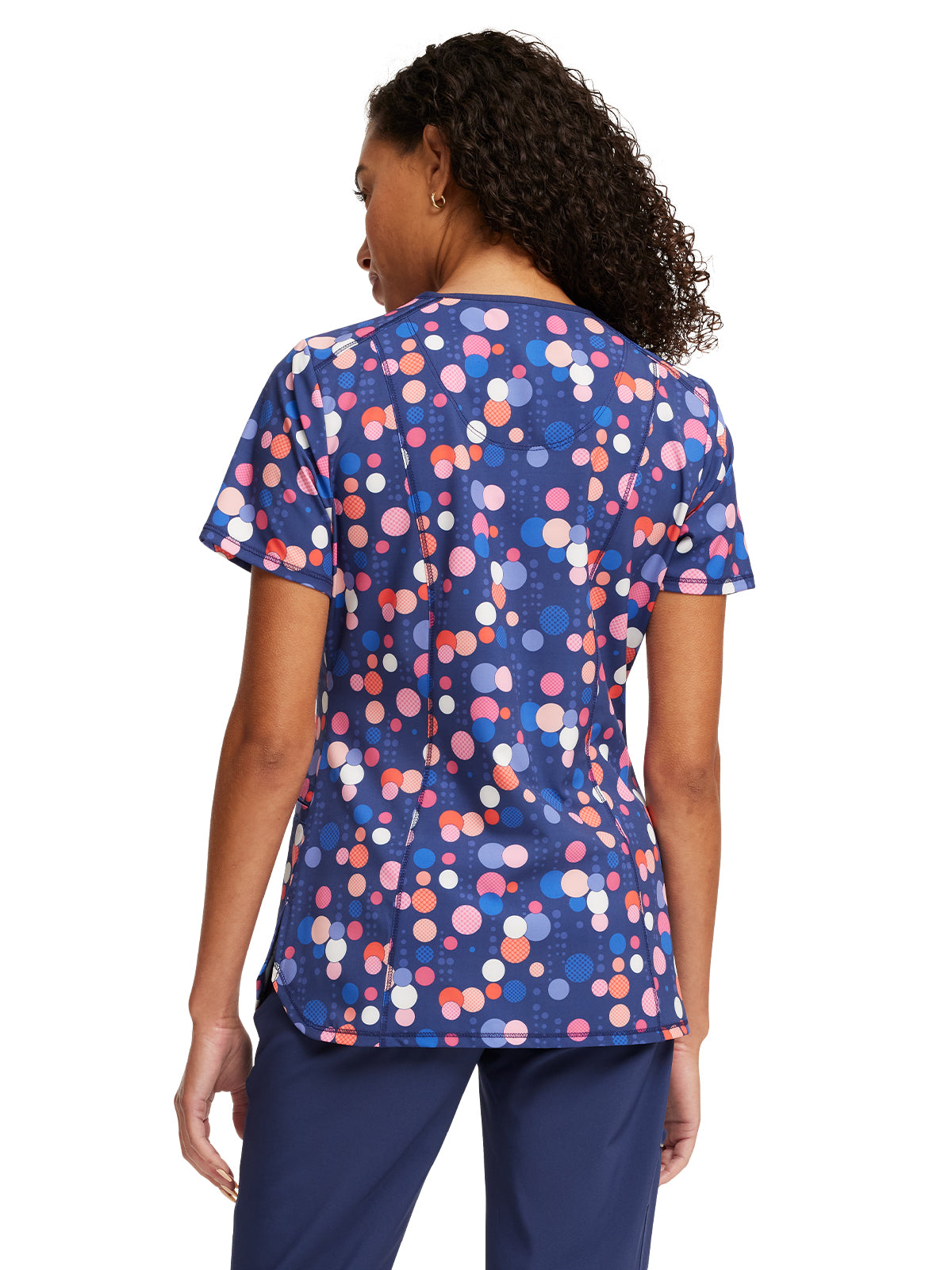 Women's V-Neck Print Top - CK634 - Sporty Spots