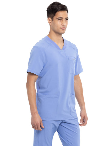 Men's Four-Pocket V-Neck Scrub Top - CK661 - Ciel