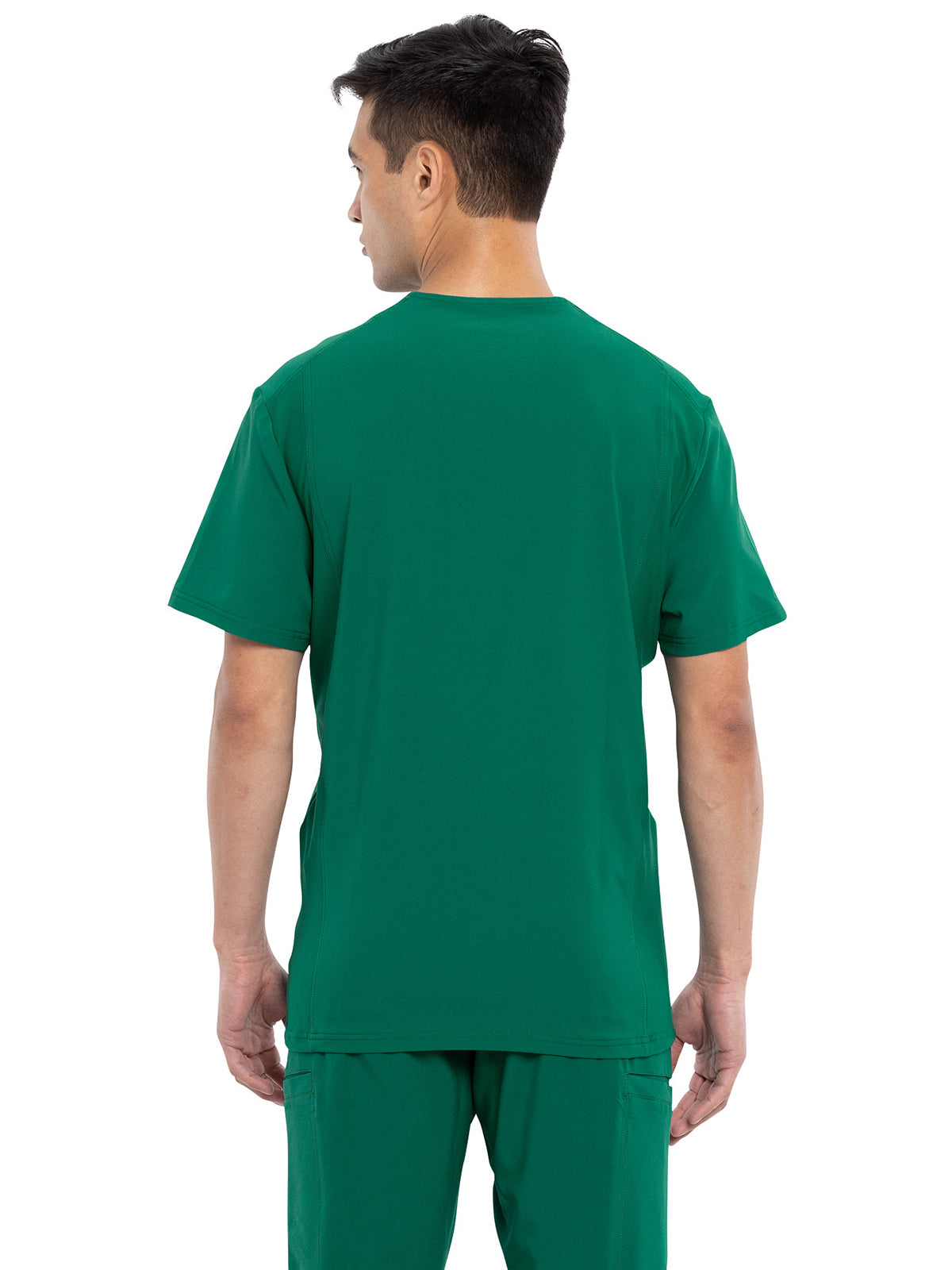 Men's Four-Pocket V-Neck Scrub Top - CK661 - Hunter