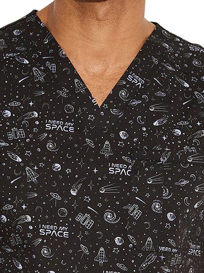 Men's V-Neck Print Top - CK692 - Need My Space