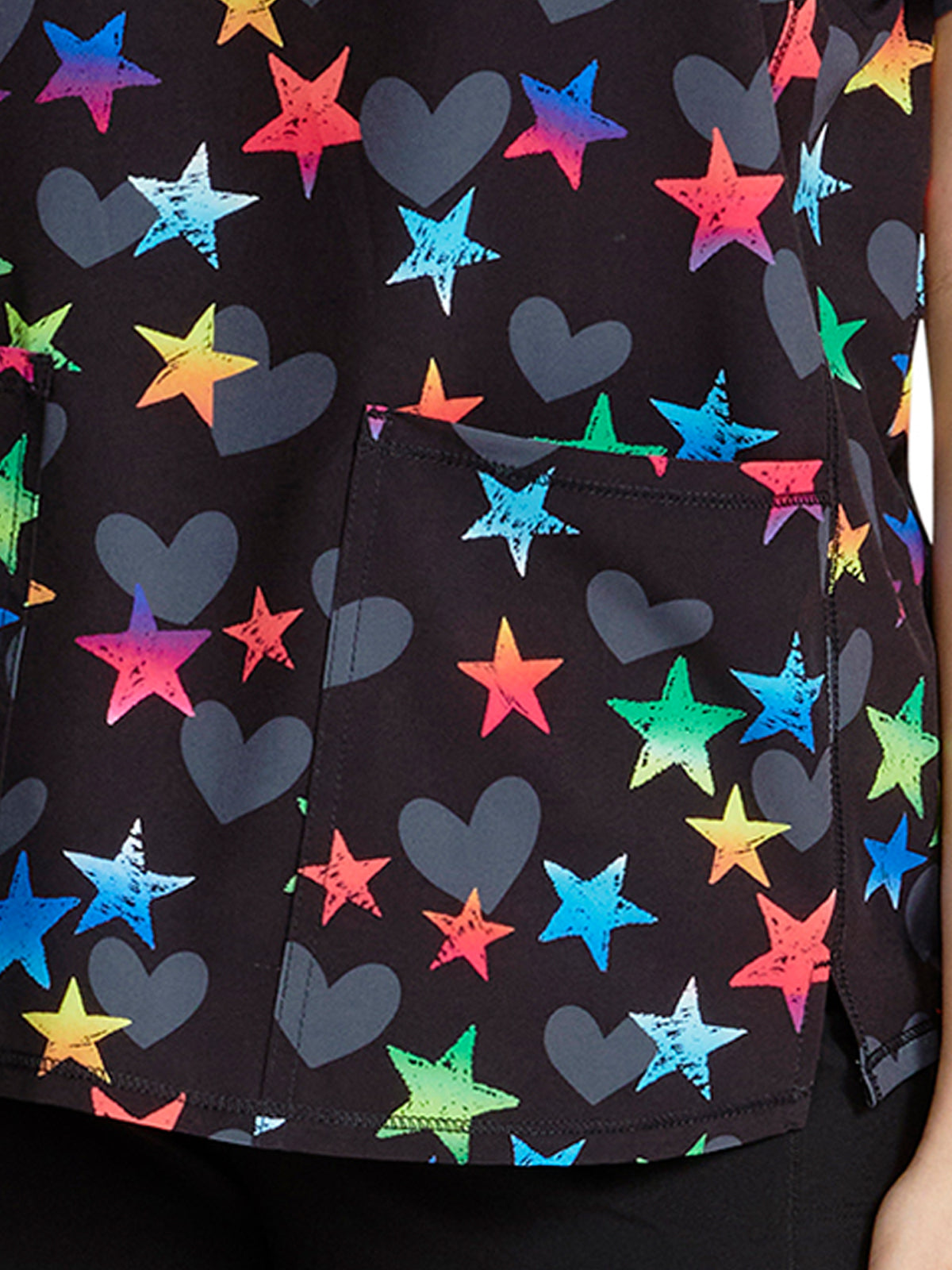 Women's V-Neck Print Top - CK703 - Loving Stars