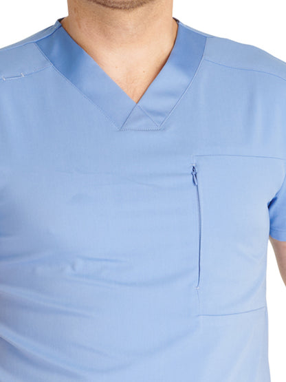 Men's V-Neck Scrub Top - CK718A - Ciel