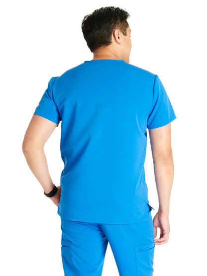 Men's V-Neck Scrub Top - CK718A - Royal