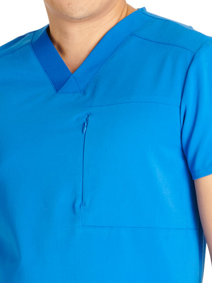 Men's V-Neck Scrub Top - CK718A - Royal