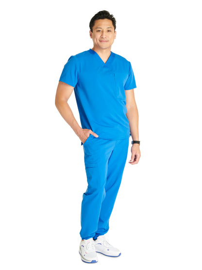 Men's V-Neck Scrub Top - CK718A - Royal