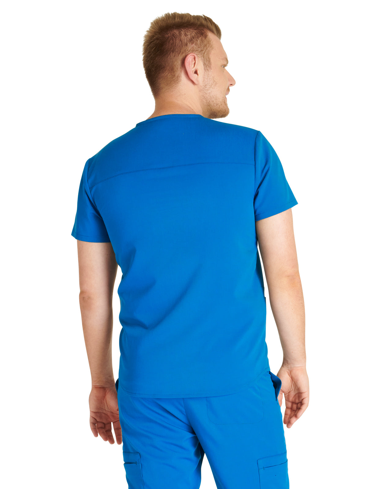 Men's V-Neck Scrub Top - CK719A - Royal