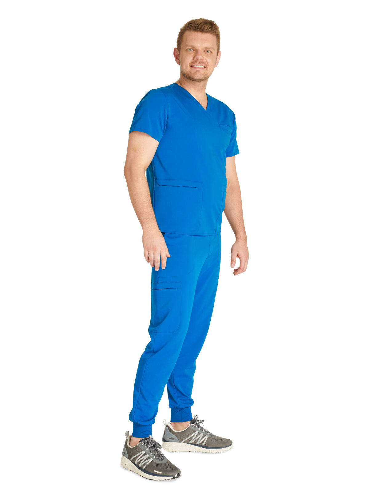 Men's V-Neck Scrub Top - CK719A - Royal