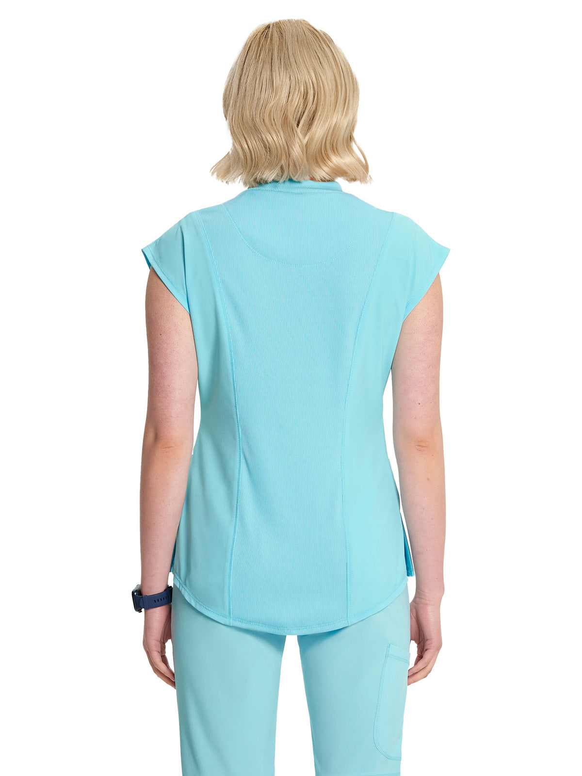 Women's Mock Neck Top - CK742A - Cloud Blue